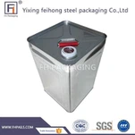 5 Gallon Square Metal Paint Can, jossa kahva