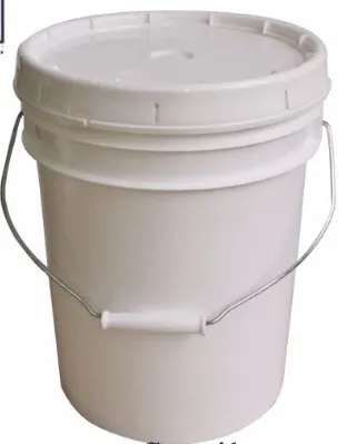 16 Liter Grease Plastic Bucket Containers With UN Approved Green Colors